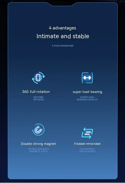 Magnetic Car Phone Holder Hanging Screen Car 360 Degree Rotating Metal Aluminum Alloy